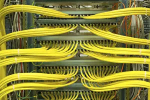 Data Transmission Equipment Impressions: Network LAN patch panel