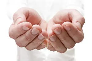 Empty Deserted Landscape Impressions: The open hands of man. Your objects here