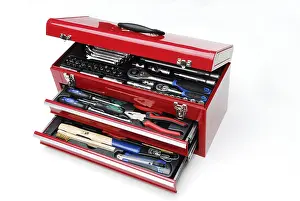 Red Toolbox Impressions: Opened tool Box