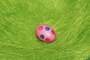 Painted Easter Eggs Impressions: Painted Easter egg on the grass