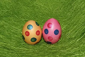 Painted Easter Eggs Impressions: Two painted Easter eggs