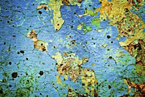 Full Frame Texture Image Impressions: Painted plaster wall texture