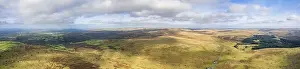 Drone Photography Devon UK Impressions: Panorama over Sharpitor from a drone