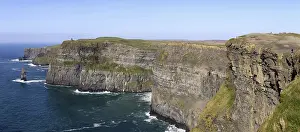 Rock Formation Photography Impressions: Panoramic view, Cliffs of Moher