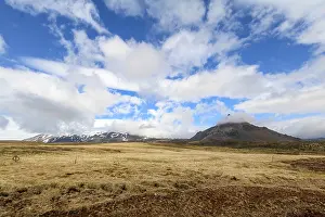 Snaefellsnes National Park Impressions: Panoramic view of mountainous Hellnar