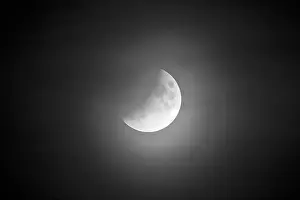 Deserted Cityscape Germany Impressions: Partial lunar eclipse on 16.07