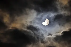 Bavarian Landscape Photography Impressions: Partial solar eclipse, thin cloud cover