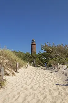 Lighthouse Germany Impressions: Path from the beach to the lighthouse