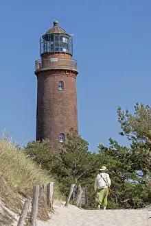 Lighthouse Germany Impressions: Path from the beach to the lighthouse