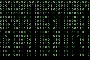 Dark Background Design Impressions: Pattern with binary code on dark background