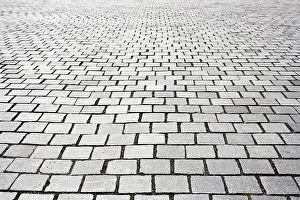 Empty City Street Scene Impressions: Pavement surface