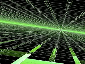Fractal Background Impressions: Perspective background - abstract computer-generated image