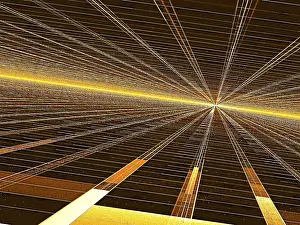 Deserted Futuristic Landscape Impressions: Perspective background - abstract computer-generated image