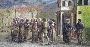 Wall Painting Fresco Impressions: Peter, at Christ's command