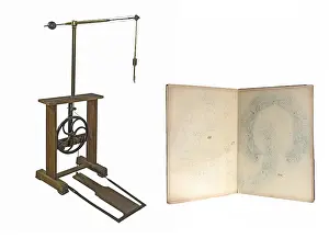 Central Europe Historic Landmark Impressions: Piercing machine and pattern sheet around 1900