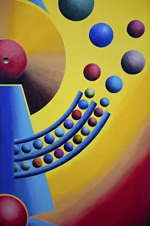 German Painter Artwork Impressions: Planet clock throwing planets into their orbits