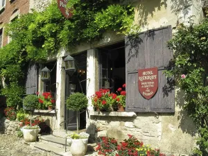 French Countryside Architecture Impressions: Hotel on Perouges village square