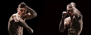 Studio Shot Pictures Impressions: Professional boxer posing in the studio
