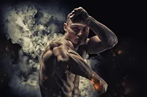 Professional Boxer Impressions: Professional boxer posing in the studio