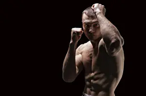 Professional Boxer Impressions: Professional boxer posing in the studio