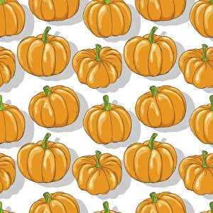 Editable Vector Template Impressions: Pumkins repeating pattern, editable vector template