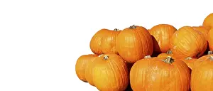 Autumnal Celebration Impressions: Pumpkins with space for text