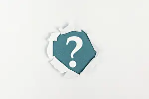 Question Mark Image Impressions: Question mark on paper background
