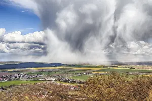 Natural Preserve Scenery Impressions: Rain cloud with downpour