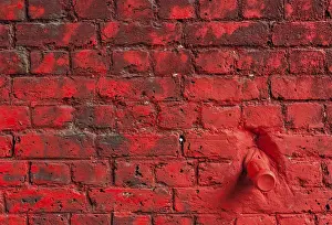 Red Brick Wall Background Image Impressions: Red bricks pattern background of a wall