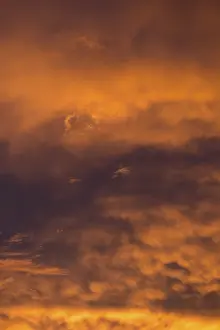Evening Sky Germany Impressions: Reddish clouds in the evening sky
