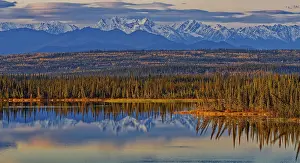 American Wilderness Scene Impressions: Reflection of the Wrangell Mtns