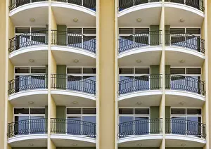 Cityscape With No People Impressions: Repeating pattern of windows and balcony