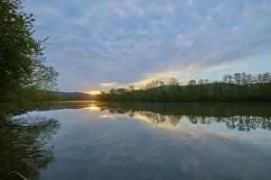 River Landscape Impressions: River landscape, reflection, tree