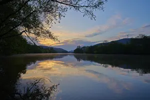 River Landscape Impressions: River landscape, reflection, tree