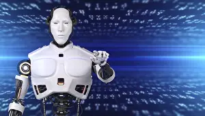 Computer Graphics Illustration Impressions: Robotics and AI for the future. 3D rendering