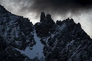 Dramatic Clouds Europe Impressions: Rock ridge with dramatic clouds