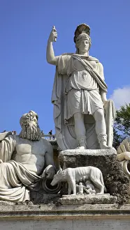 Historic City Centre In Italy Impressions: Romulus and Remus
