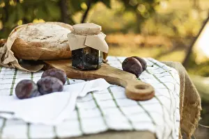 Wooden Board Dessert Setup Impressions: A rustic setup featuring crusty bread