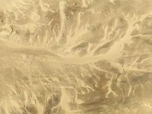 Windy Desert Landscape Impressions: Sand patterns caused by continuous wind