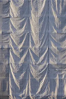 European Construction Site Impressions: Scaffolding with cladding, Germany