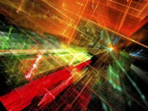 Virtual Reality Background Impressions: Sci fi or virtual reality background - abstract computer-generated image