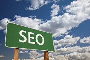 Green Road Sign Concept Impressions: SEO, search engine optimization