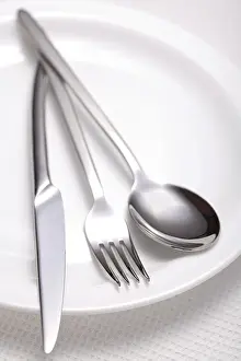 Empty Kitchen Scene Impressions: Set of kitchen object on a white background