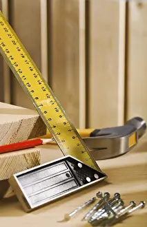 Handicraft Tools Impressions: Set-square ruller and other tools