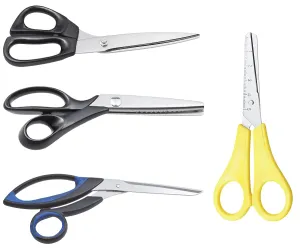 Handicraft Supplies Impressions: Set of various closed scissors