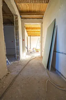Deserted Corridor Impressions: A shell with sunlight in the corridor