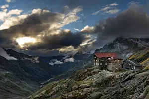 Atmospheric European Scene Impressions: Siegerlandhutte with dramatic cloudy sky