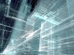 Art Numérique Impressions: Arrière-plan technologique simple - image générée par ordinateur abstraite.