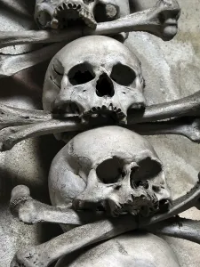 European Graveyard Scene Impressions: Skulls and bones