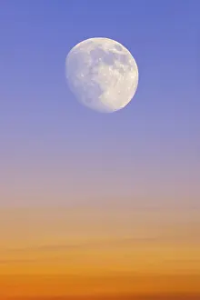 Blue Evening Sky Impressions: Sky with the moon, composing